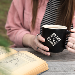 12oz Sand Carved Logo Mug - Matte Black