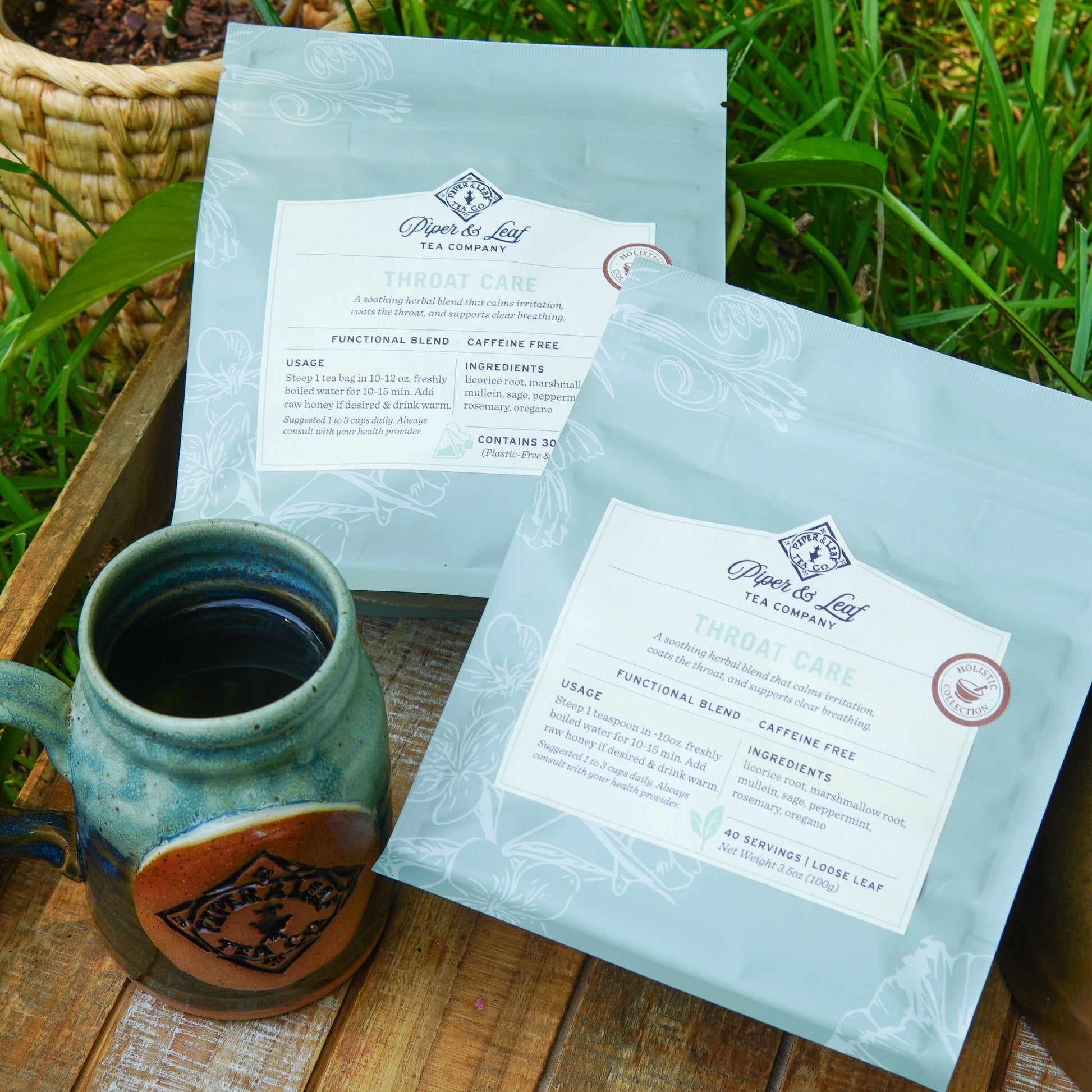 Piper & Leaf Tea Co. Throat Care Holistic Blend 